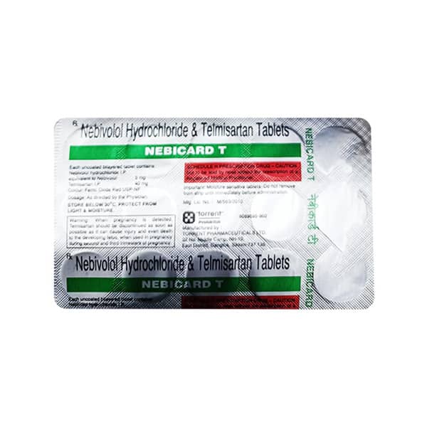 Nebicard T 5/40mg Strip Of 15 Tablets