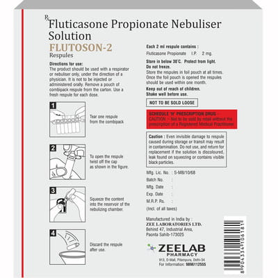 Flutoson 2mg 2ml Packet Of 6 Respules
