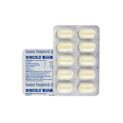 New And Advanced Wincold Cold And Flu Strip Of 10 Tablets