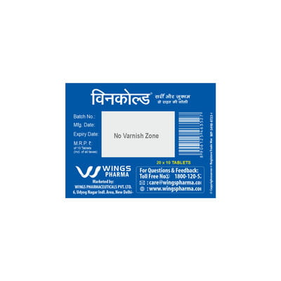 New And Advanced Wincold Cold And Flu Strip Of 10 Tablets