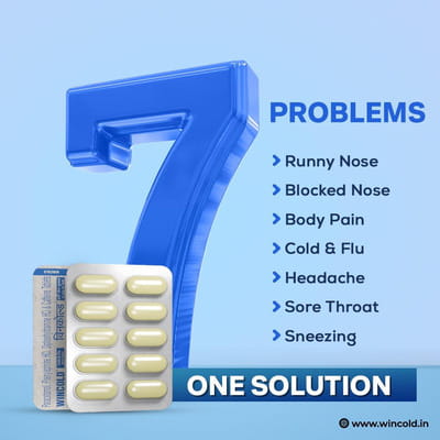 New And Advanced Wincold Cold And Flu Strip Of 10 Tablets