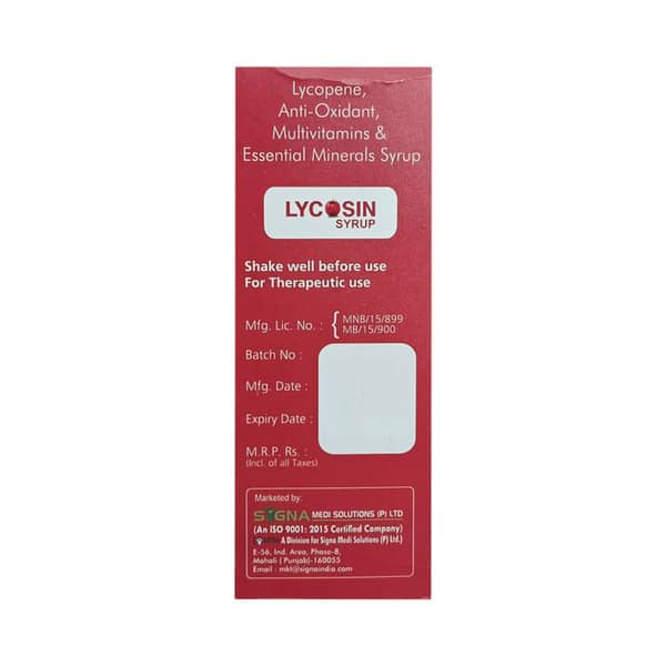 Lycosin Sugar Free Bottle Of 200Ml Syrup