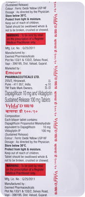 Vylda D 100/10mg Strip Of 10 Tablets
