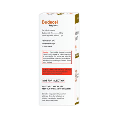Budecel 0.5mg 2ml Packet Of 5 Respules