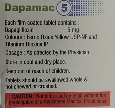Dapamac 5mg Strip Of 10 Tablets
