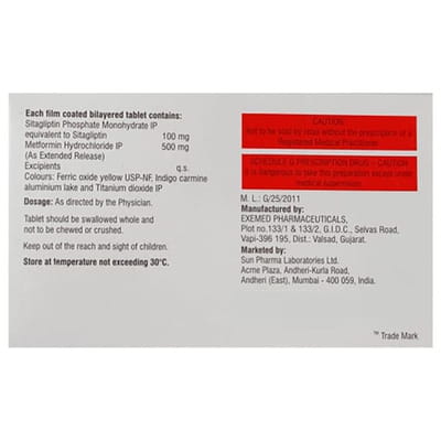 Istamet Xr 500mg Strip Of 10 Tablets