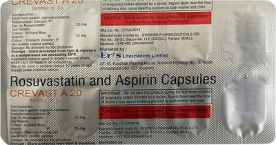 Crevast A 20/75mg Strip Of 10 Capsules