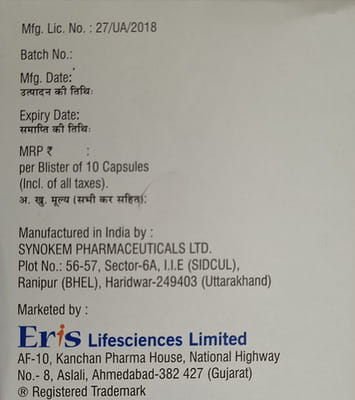 Crevast A 20/75mg Strip Of 10 Capsules