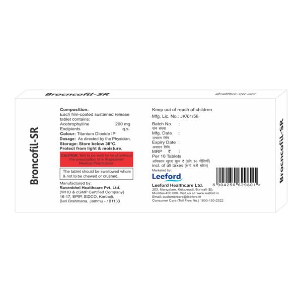 Brocncofil Sr 200mg Strip Of 10 Tablets