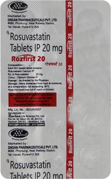 Rozfirst 20mg Strip Of 15 Tablets