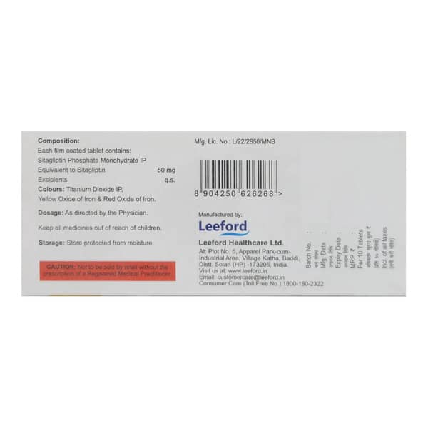 Sitaford 50Mg Strip Of 10 Tablets
