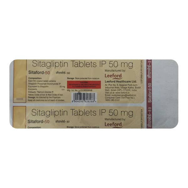 Sitaford 50Mg Strip Of 10 Tablets
