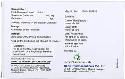 Renecar 800 Strip Of 10 Tablets