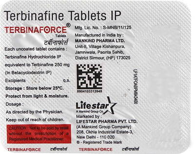 Terbinaforce 250mg Strip Of 7 Tablets