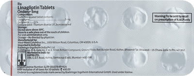 Ondero 5mg Strip Of 10 Tablets