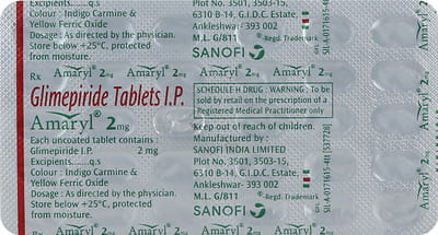 Amaryl 2mg Strip Of 30 Tablets