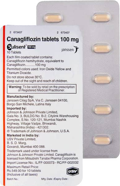 Sulisent 100 Mg Strip Of 10 Tablets