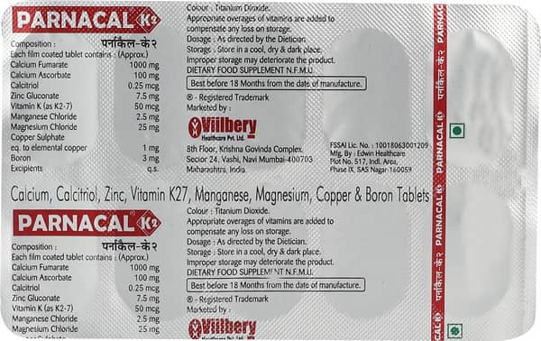Parnacal K2 Strip Of 10 Tablets