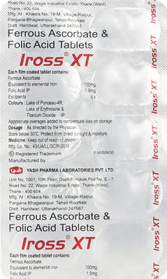 Iross Xt Strip Of 10 Tablets