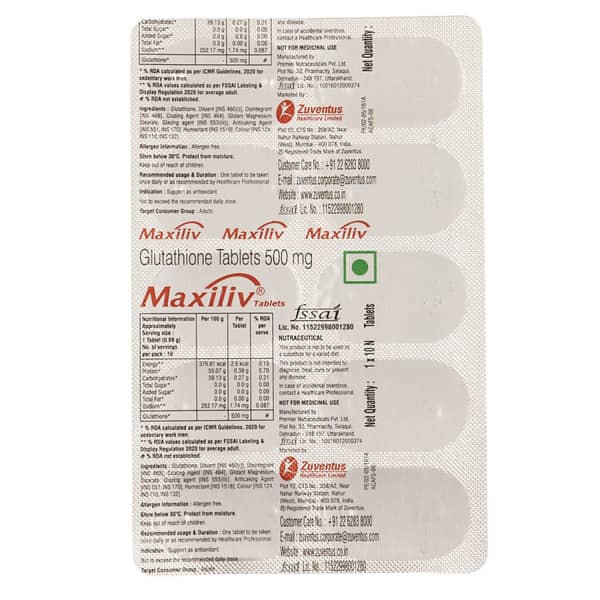 Maxiliv Strip Of 10 Tablets