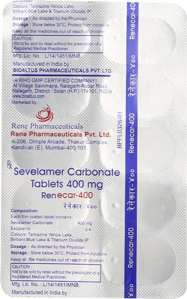 Renecar 400 Strip Of 10 Tablets