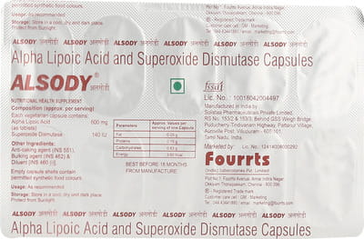 Alsody Strip Of 10 Capsules