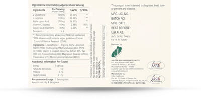 Jupishine Gl Strip Of 10 Tablets