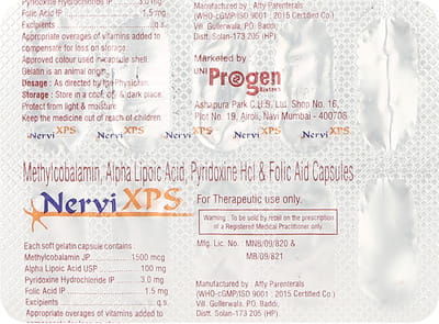 Nervi Xps Strip Of 10 Capsules