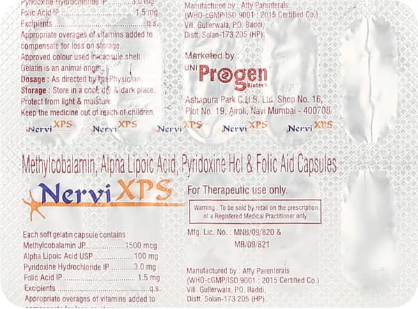 Nervi Xps Strip Of 10 Capsules
