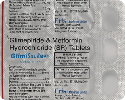 Glimisave M 0.5mg Strip Of 15 Tablets