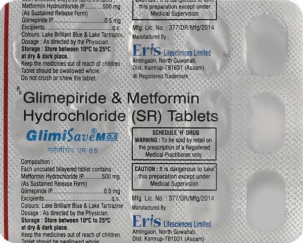 Glimisave M 0.5mg Strip Of 15 Tablets