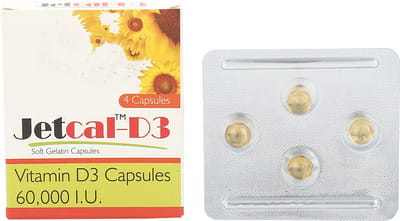 Jetcal D3 Strip Of 4 Capsules