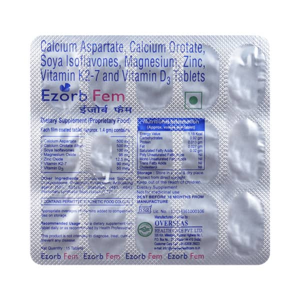 Ezorb Fem Strip Of 15 Tablets