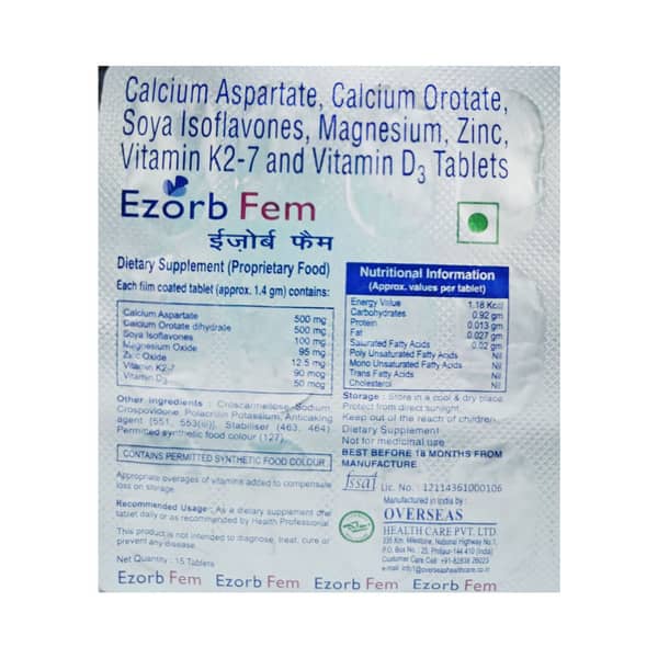 Ezorb Fem Strip Of 15 Tablets