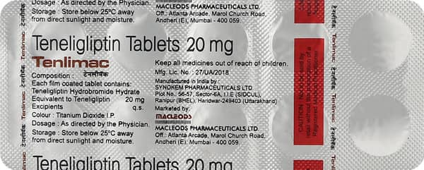 टेललिमैक 20एमजी की स्ट्रिप 10 टैबलेट्स