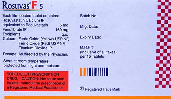Rosuvas F 5mg Strip Of 15 Tablets