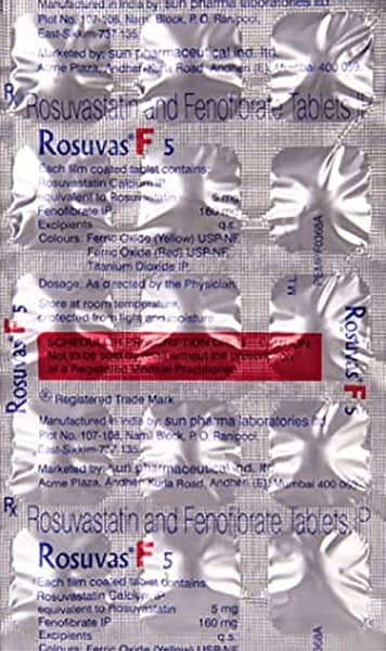 Rosuvas F 5mg Strip Of 15 Tablets