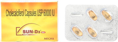Sun D3 60k Strip Of 4 Capsules
