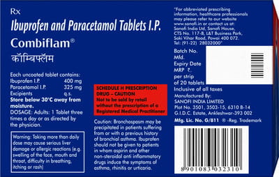 Combiflam Strip Of 20 Tablets