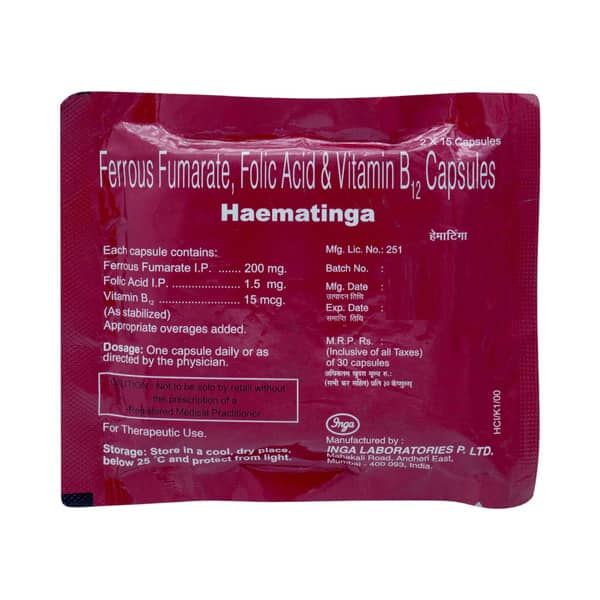 Haematinga Strip Of 15 Capsules (Pack Of 2)