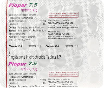 Piopar 7.5mg Strip Of 30 Tablets