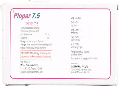 Piopar 7.5mg Strip Of 30 Tablets
