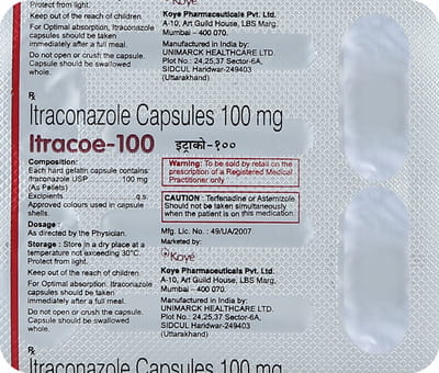 Itracoe 100mg Strip Of 4 Capsules