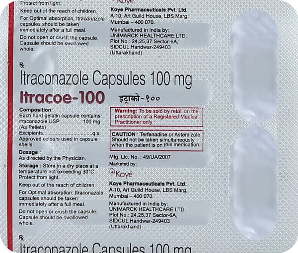 Itracoe 100Mg Strip Of 4 Capsules