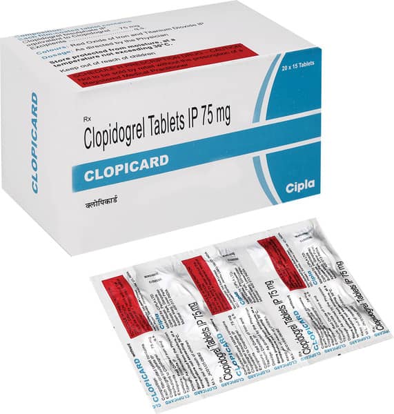 Clopicard 75mg Strip Of 15 Tablets