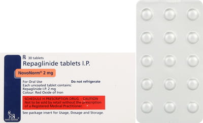 Novonorm 2mg Strip Of 15 Tablets