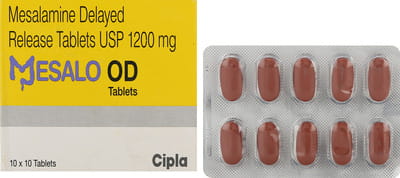 Mesalo Od 1200mg Strip Of 10 Tablets