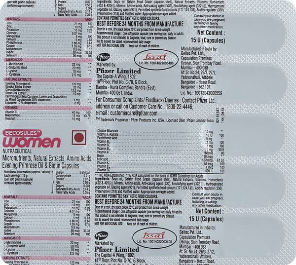 Becosules Women Strip Of 15 Capsules