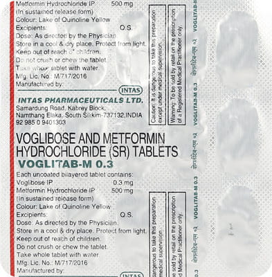 Voglitab M 0.3mg 15'S Strip Of 15 Tablets