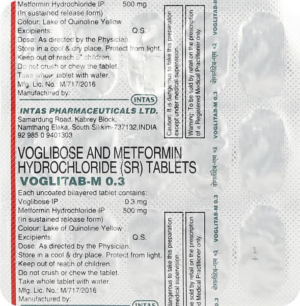 Voglitab M 0.3mg 15'S Strip Of 15 Tablets